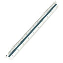 三角スケール(一般向) 30cm プラスチック製 副尺なし No.16-354