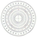 分度器 (アクリル製) 全円分度器 24cm 厚さ1.5mm No.16-514