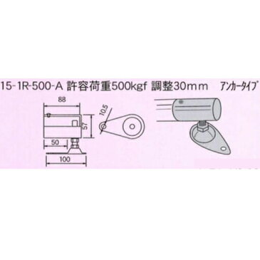 単管接続水平ベース　水平調整金具　500kgアンカータイプ　15-1R500A　ジョイント工業斜面対応