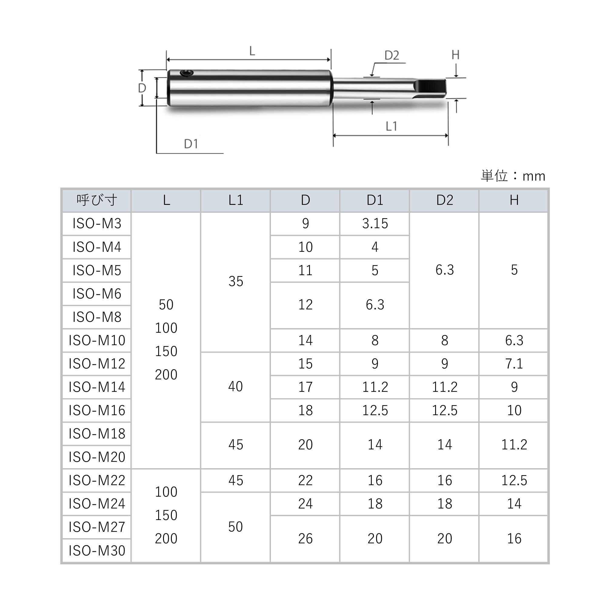 ISO���� M20 ���å��� �������ƥ󥷥��С� ��Ĺ�� �������ƥ󥷥��С�