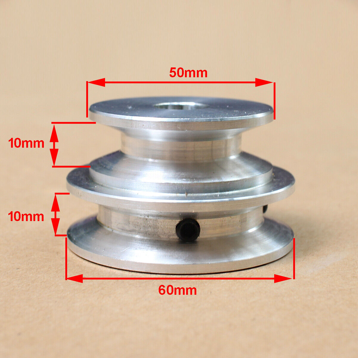 Rakuten - 外径 60mm 穴径 22mm Vベルト 3/8”(9.525mm)対応 2溝 ベルトプーリー