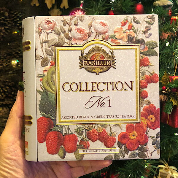 スリランカ　紅茶　BASILUR TEA COLLECTION No.1 Assorted Black & Green Teas B00k　4種類アソートティー　32袋セット 高さ17cmブック缶入り