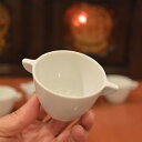 白い陶器 ひとくちソルベボール スープボール高さ5cm