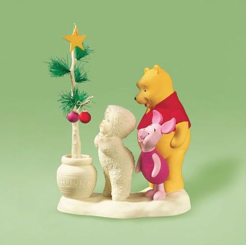アメリカ DP56社 天使の様に優しい表情の陶器のお人形 フィギュア スノーベビー ディズニー Pooh 039 s Hunny Tree 高さ18cm 送料無料