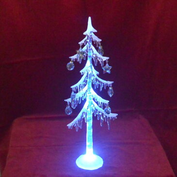 クリスマス 置物　飾り　アイスツリー LEDライト付き 高さ45cm