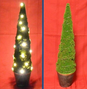 クリスマスツリー テーブルツリー 高さ65cm LEDライト 乾電池3本のオマケ付き　送料無料