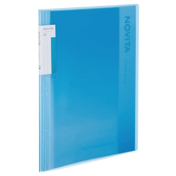 コクヨ クリヤーブック ノビータ 固定式 B5 20枚 ライトブルー 書類 収納 コンパクト - メール便対象