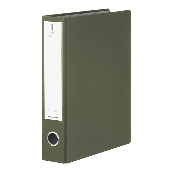 チューブファイル NEOS A4縦 50mm とじ2穴 オリーブグリーン フィンガーホール付き 500枚収容可能 コクヨ - メール便不可