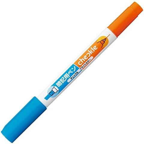 コクヨ チェックル 暗記用ペン ブライトカラー 青 オレンジ PM-M221-1P - メール便対象