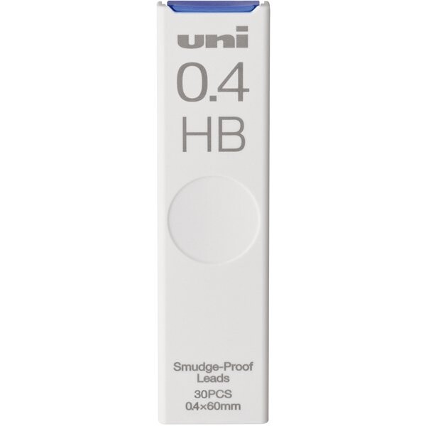 三菱鉛筆 シャープペンシル替芯 ユニ 0.4mm HB 汚れにくい シンプル - メール便対象