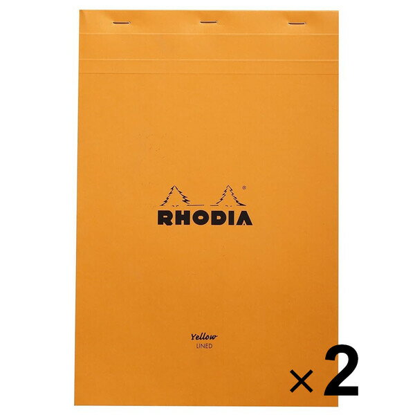 ブロックロディア No.19 オレンジ 横罫(イエロー) A4+ 2個セット