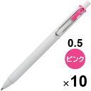 【10本セット】 ゲルインクボールペン uni-ball one ユニボール ワン 0.5mm ピンク ノック式 速乾 高発色 勉強 受験 三菱鉛筆