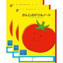 ハーモニー学習帳 かんじのドリルノート 84字マス V-1 3冊セット トマト 小学 1年 2年 3年 勉強 - メール便対象