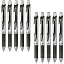 ぺんてる エナージェルノック式 0.4mm 黒 10個セット