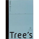 ノート Tree's セミB5 6mm罫 B罫 50枚 ブルーグレー 勉強 授業 学校 受験 仕事 シンプル キョクトウ 日本ノート - メール便対象