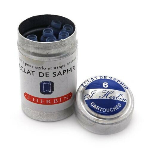 J.HERBIN エルバン 万年筆用カートリッジインク サファイヤブルー - メール便対象