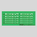 クラウン テンプレート長体数字 CR-TN23-G - メール便対象