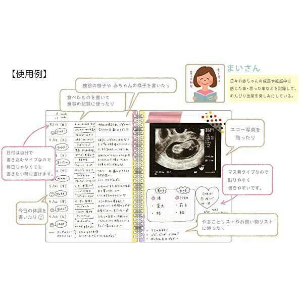 育児ダイアリー マタニティダイアリー ちょうちょ 妊娠中の記録 思い出
