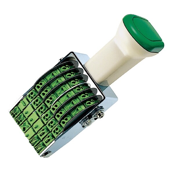 コクヨ 回転印欧文数字3号6連明朝体