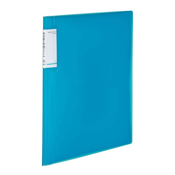 コクヨ 領収書&明細ファイル ノビータ A4 固定式 24ポケット ライトブルー 請求書 利用規約 ダイレクトメール 整理 - メール便対象のサムネイル