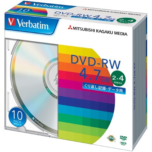 三菱化学メ DVD-RW 4.7GB DHW47Y10V1 10枚 - 