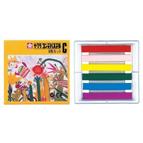 【メール便対象】サクラクレパス サクラコンテパステル 6色セット C