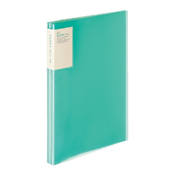 コクヨ クリヤーブックキャリーオール A4縦 固定式40枚ポケット 緑 - メール便不可