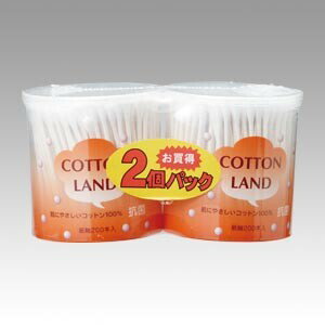 平和メディク コットンランド綿棒 200本X2個パック 056752 - メール便不可