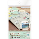 エーワン 写真シール フォト光沢紙(白無地) Medium 10面 5シート 10個セット