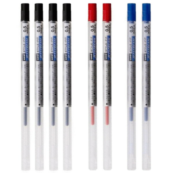 3色セット 三菱鉛筆 スタイルフィット ジェットストリーム リフィル 0.5mm 黒4本 赤2本 青2本 セット -..