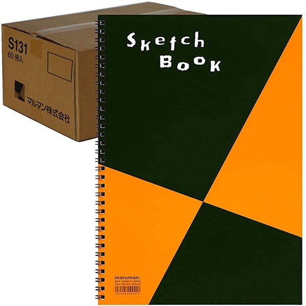 60冊まとめ買いセット マルマン スケッチブック 図案印刷シリーズ A4(287×202mm) 並口画用紙 24枚 S131