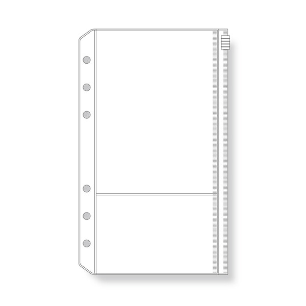 ダ・ヴィンチ システム手帳 リフィル 日付なし 聖書 ファスナーポケット 引手付 - メール便対象