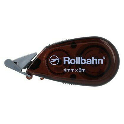 デルフォニックス ロルバーン クリーム色 修正テープ ブラウン 幅4mm×6m巻 ノート メモ 手帳 ダイアリー - メール便対象