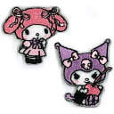 マイメロディ クロミ ミニワッペン 2枚入 アイロン接着 アップリケ 靴 帽子 入園 入学 目印 かわいい サンリオキャラクター 清原 - メール便対象