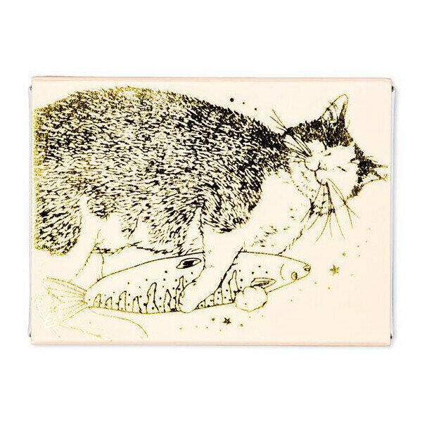 メモ入りミニBOX キャットアートコレクション ピンク 50枚入 箱 箔押し 猫 ねこ ネコ ROKKAKU×365Cat.A..