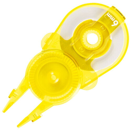 プラス ホワイパースライド 専用交換テープ 幅6mm 長さ12m イエロー WH-116R 修正テープ - メール便対象
