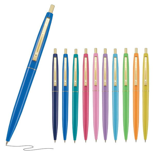 BIC クリックゴールド 0.7mm カラー軸色ランダムアソート 10本セット