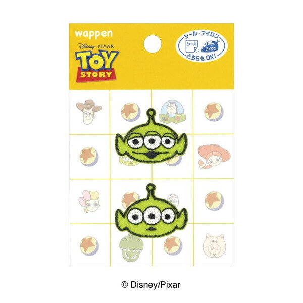 ディズニー ワッペン トイストーリー エイリアン 2柄組 通園グッズ 目印 パイオニア - メール便対象