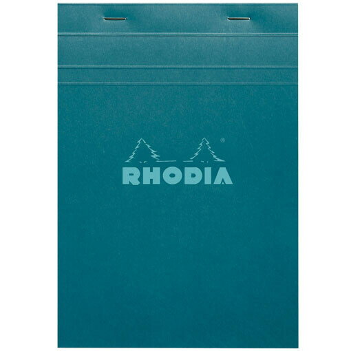 RHODIA ブロックロディア COULEURS カラーズ No.16 ターコイズ A5 5mm方眼 ライトブルー罫 80枚 メモ帳 フランス - メール便対象