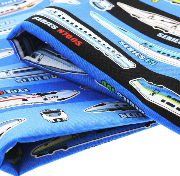 【オックス】生地 JR新幹線&特急 幅約110cm×約100cm 入園 入学 幼稚園 保育園 幼児 電車