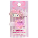 マイメロディ ミニヘアクリップ 2個セット ハート ラメ入 キラキラ アクセサリー おしゃれ 入園 入学 かわいい サンリオ - メール便対象