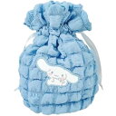 シナモロール ポコポコワッペンシリーズ 巾着 凹凸生地 刺繍ワッペン 小物入れ 袋 バッグ かわいい サンリオ マリモクラフト