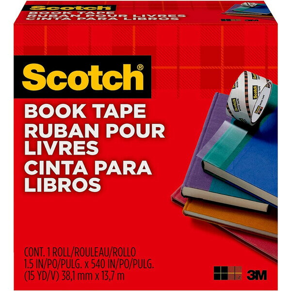 スリーエム スコッチ 透明ブックテープ 厚手 38.1mm×13.7m 845 38 - メール便不可