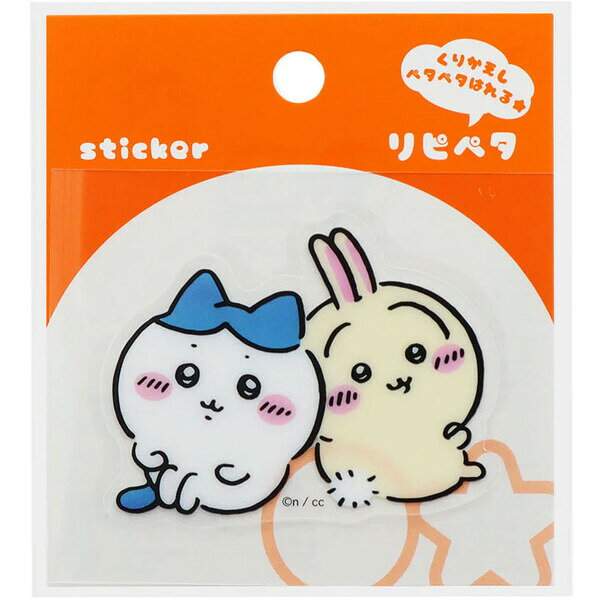 ちいかわ リピペタ ハチワレ&うさぎ くり返し使える クリアシール 透明 スマホケース デコ
