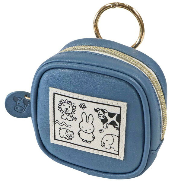 ミッフィー miffy ポーチ A柄 型押し 引き手 動物 アニマル 絵本 ディック・ブルーナ 北欧 かわいい ク..