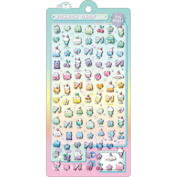 ボンボンドロップシール ミニ めろめろボンボン オーロラ キラキラ デコ SNS 話題 かわいい クーリアのサムネイル