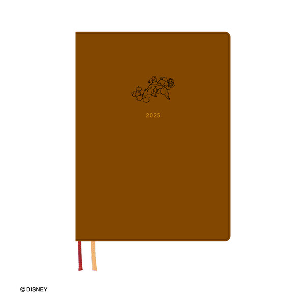 ダイゴー 2025年 手帳・ダイアリー ディズニー 週間 レフト 1週間+横罫 B6サイズ チップとデール ブラウン E6206
