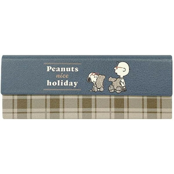 スヌーピー クロス付き折りたたみメガネケース ナイスホリデー 眼鏡 めがね かわいい ピーナッツ カミオジャパン