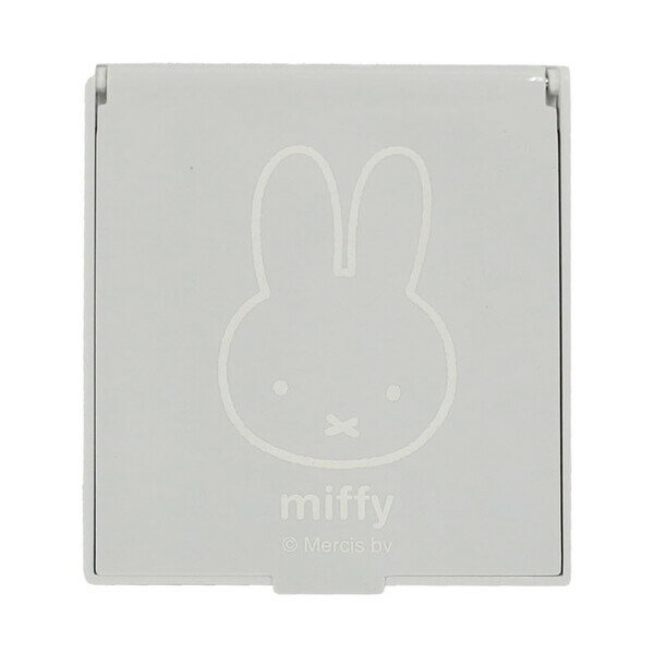 miffy ミッフィー フェイスシリーズ ミラー S グレー 鏡 スタンド コンパクト ブルーナ かわいい ビーエスエス - メール便対象