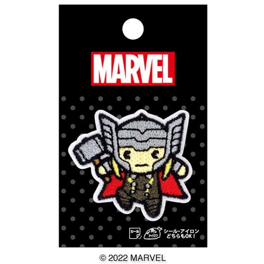 マーベル ワッペン マイティ・ソー ワンポイント 目印 シール アイロン 両用タイプ かっこいい キャラ..